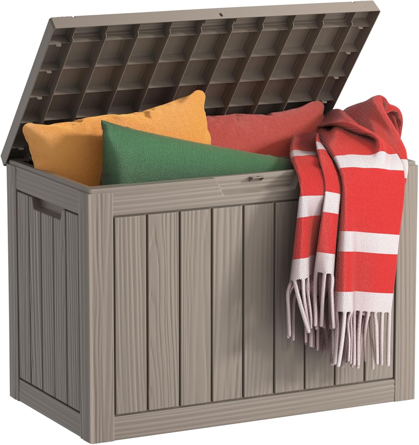 DRATO 45 Gallon Deck Box, Outdoor Storage Box for Patio Furniture, Patio Cushions, Gardening Tools