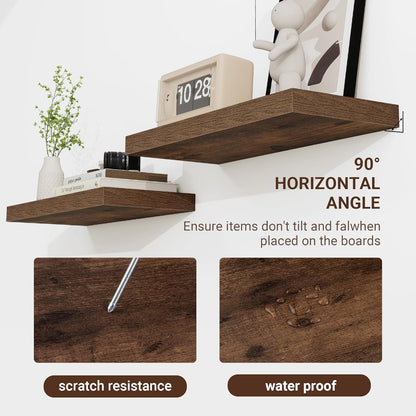 36 Inch Floating Shelves, 36"x9.25"x1.5" Inch Deep Floating Shelves for Wall, Wooden Shelves for