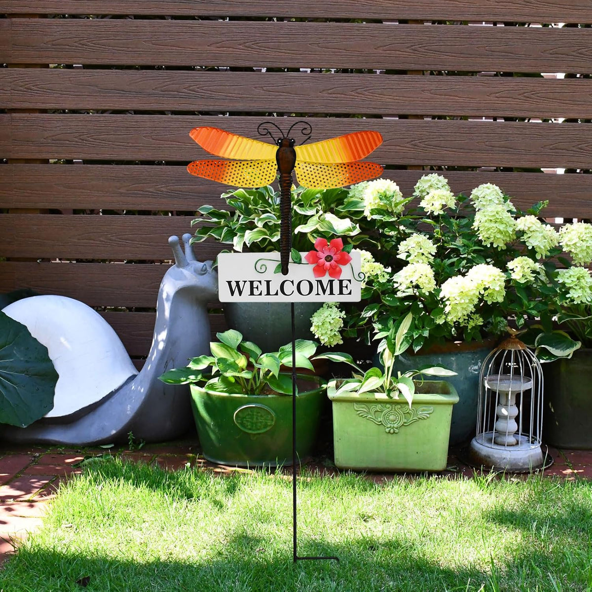 Veclotch Metal Butterfly Garden Stake,Rustic Butterfly Decorative Yard Stakes Metal Yard Art