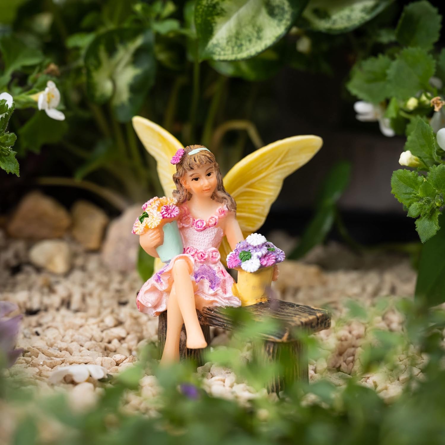 PRETMANNS Fairy Garden Fairy – Adorable Accessory for Indoor or Outdoor Miniature Garden – Small