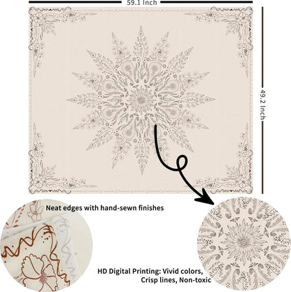 Damanse Floral Tapestry Wall Hanging Cute,Boho Wall Tapestry for Bedroom Aesthetic,Mandala Living