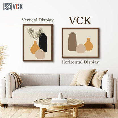 VCK 24x30 Brown Poster Frame 3 Pack, Wood Picture Frame with Exclusive Wood Grain, Wall Mounting