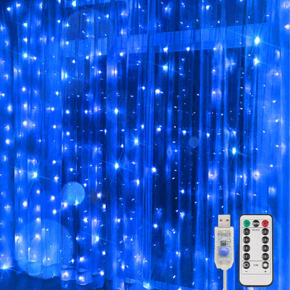 suddus Curtain Lights for Bedroom, 200 Led Hanging String Lights Outdoor Waterproof, Fairy Curtain