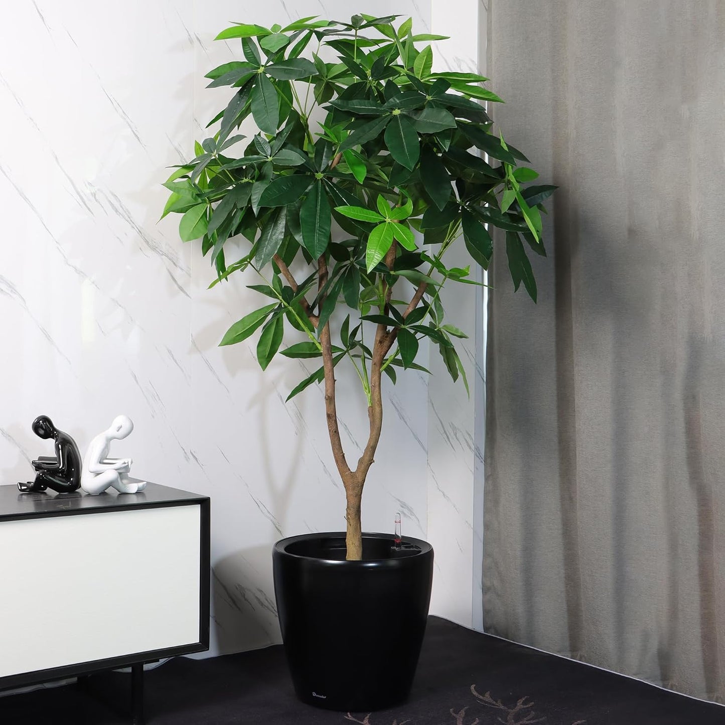 Dexceder 15x14 Self Watering Planter with Wheels Indoor Outdoor, Inner Pot Design, Thickened Large