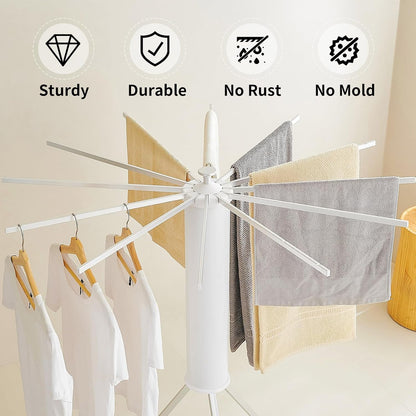 JOOM Tripod Clothes Drying Rack, Garment Rack Portable and Foldable Space Saving Laundry Drying