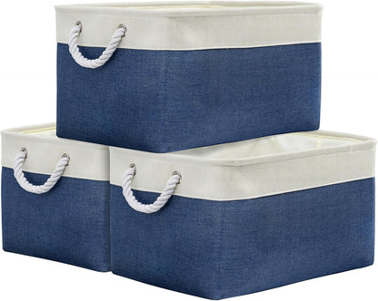 TheWarmHome Organization and Storage Basket for Organizing - X Large 3 Pack 17.7L×13.8W×9.8H in