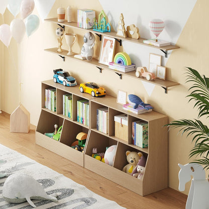 DINZI LVJ Long Wall Shelves, 31.5 Inch Wall Mounted Shelves Set of 2, Easy-to-Install, Wall Storage