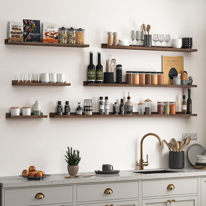 Heimlove Picture Ledge Shelf, Floating Shelves Set of 2, 36 Inches Picture Shelf for Wall with