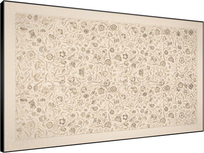 SIGNWIN 46"x72" Extra Large Framed Wall Art Vintage Botanical Sketch with Detailed Floral Pattern