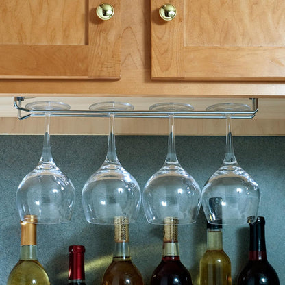 TrueCraftware- 16-Inch Wine Glass Rack Chrome Finish Set of 2- Stemware Rack Wire Hanging Rack