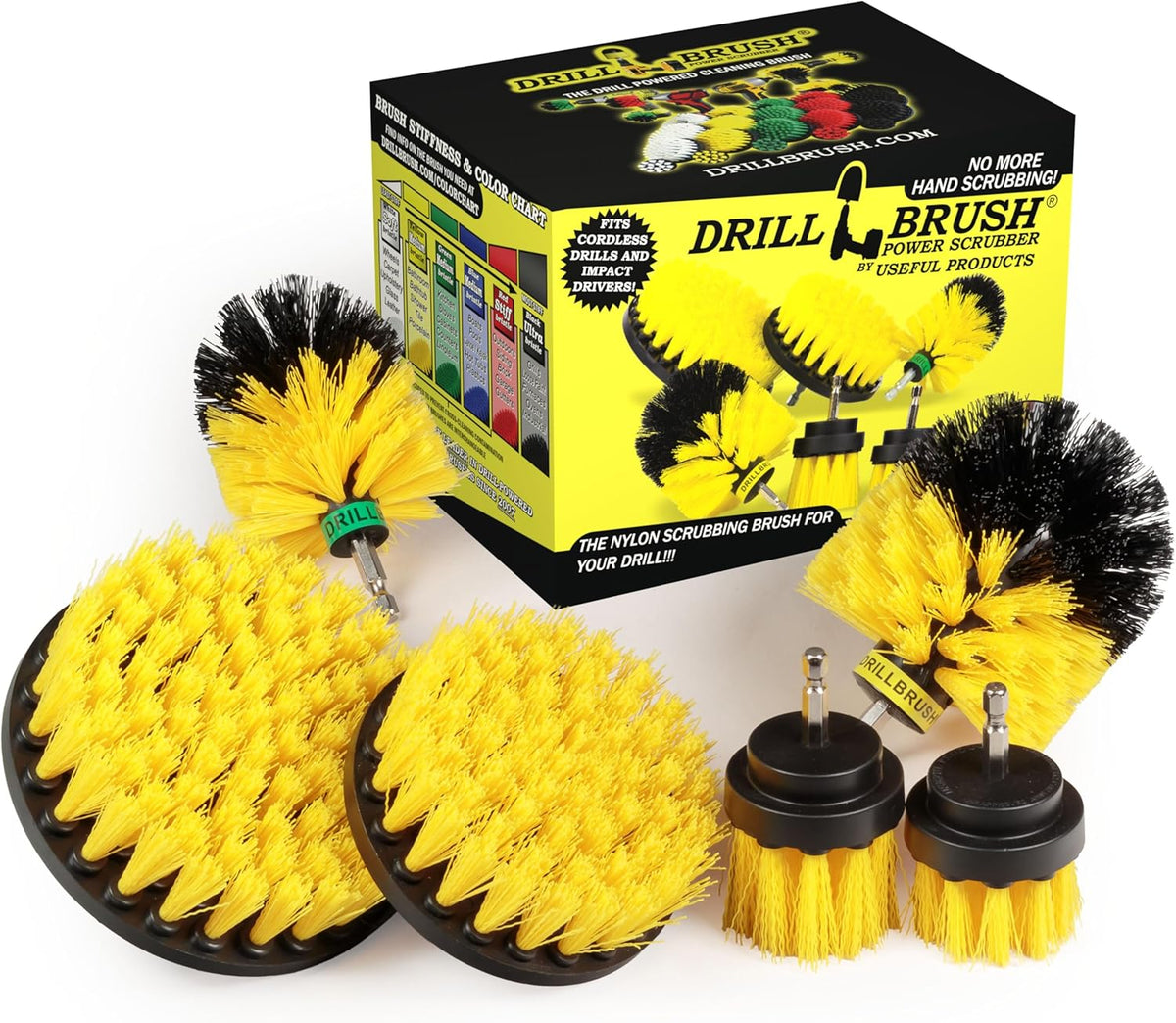 Drill Brush Attachments for Cleaning Shower, Bathroom, Grout, Tile, Bathtub, Bath Mat, Sink, Tile