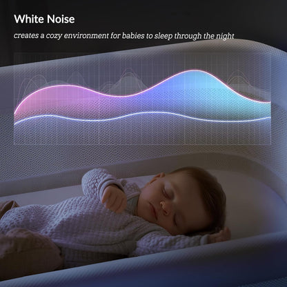 Electric Bassinet for Baby 3 Rocking Speeds, Auto Bedside Sleeper with 8 Soothing Music, Rocking
