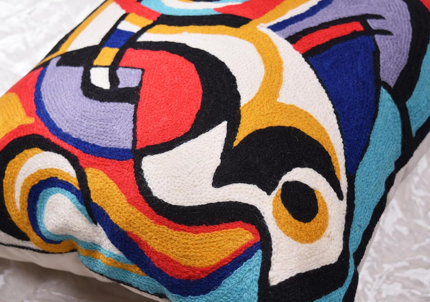 Kandinsky Improvisation Modern Decorative Pillow Cover Black Abstract Toss Pillows Farmhouse Chair