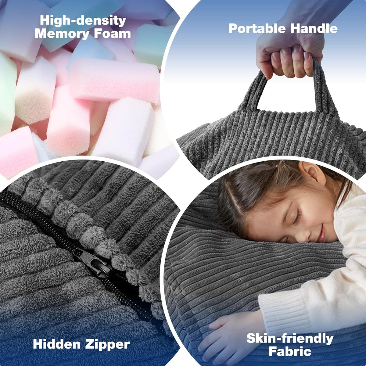 Hobestluk 4.5FT Bean Bag Chair Giant Bean Bag Chair with Filler Included Adult Bean Bag Chairs with