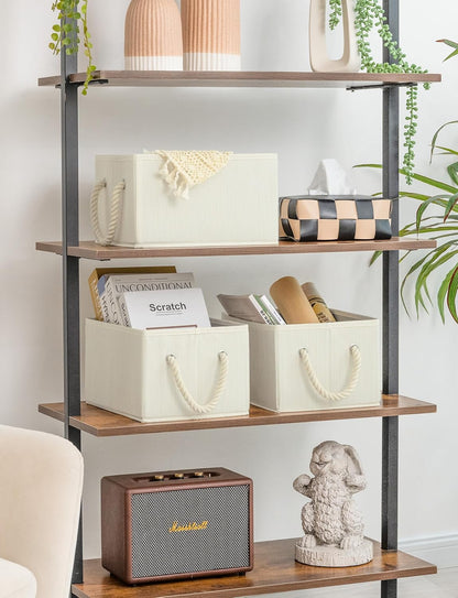 StorageWorks Storage Baskets for Shelves, Foldable Fabric Closet Storage Bins with Handles, Fabric