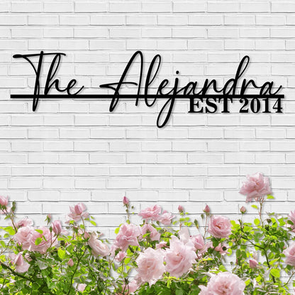 Personalized Family Name Sign | Custom Metal Sign | Metal Wall Art | Last Name Signs for Home |