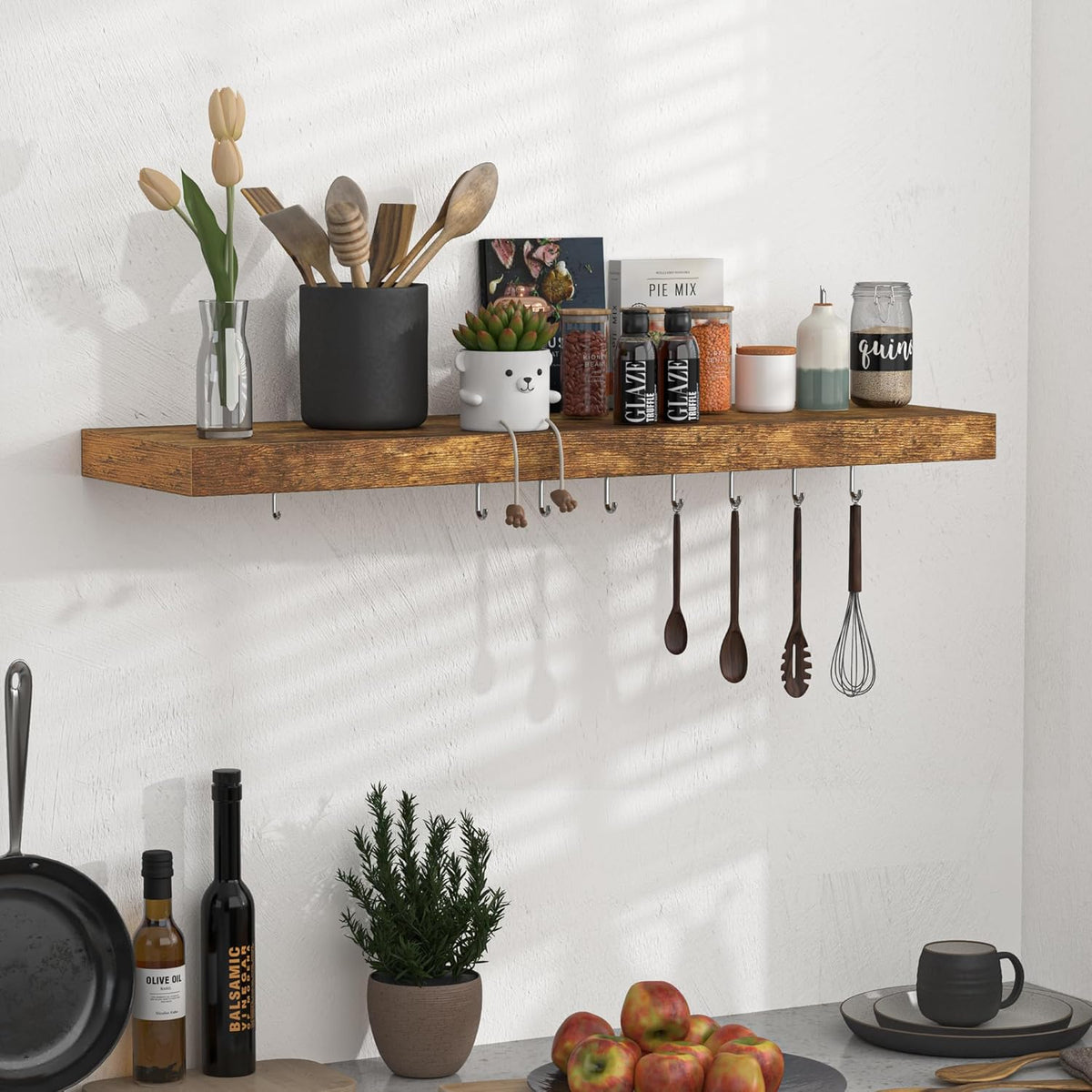 Floating Shelves - 10.3 Inch Deep Wall Shelf for Decor & Storage - Wall Mounted Display Shelving