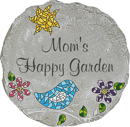 Let's Make Memories Personalized Mosaic Garden Stone - for Grandma, Mom - Large Stone - Personalize