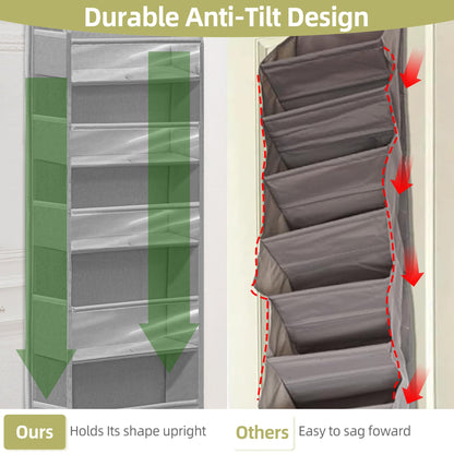 STORAGEIDEAS Over Door Organizer with 6 Extra Large Pockets 12 Side Pockets, Sturdy Closet Storage