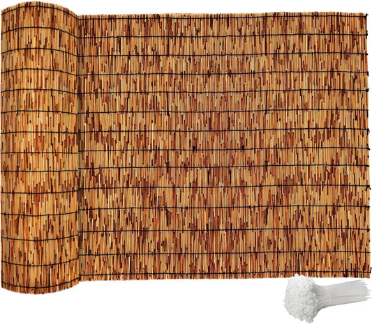 Bamboo Fence,Reed Fencing 4Feet High Bamboo Privacy Screen Outdoor for Patio, Reed Screen for