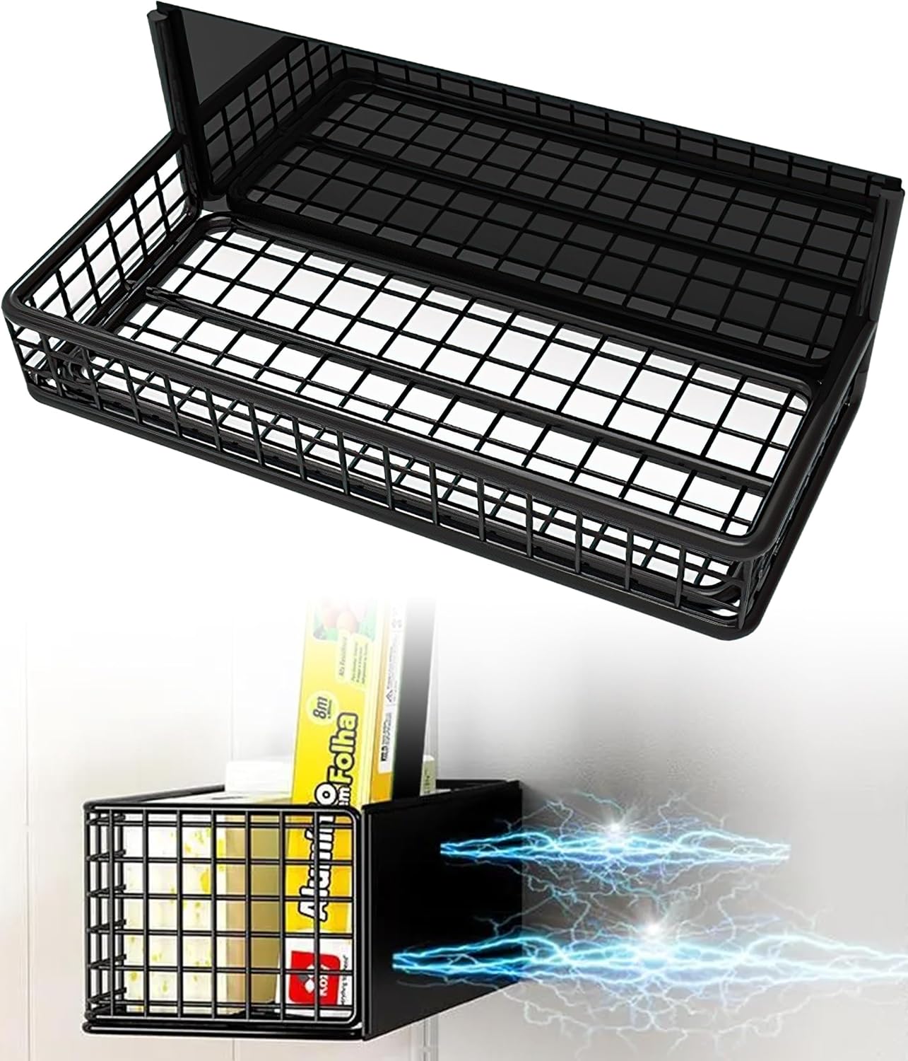 Magnetic Basket Fridge Organizer Wire Bins Pencil Holder Whiteboard Accessories Home Kitchen