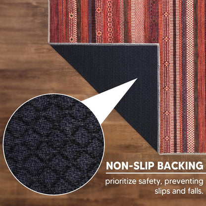 Keen Home Design 4x6 Rug - Machine Washable Area Rug with Non-Slip Backing, Ideal for Living Room