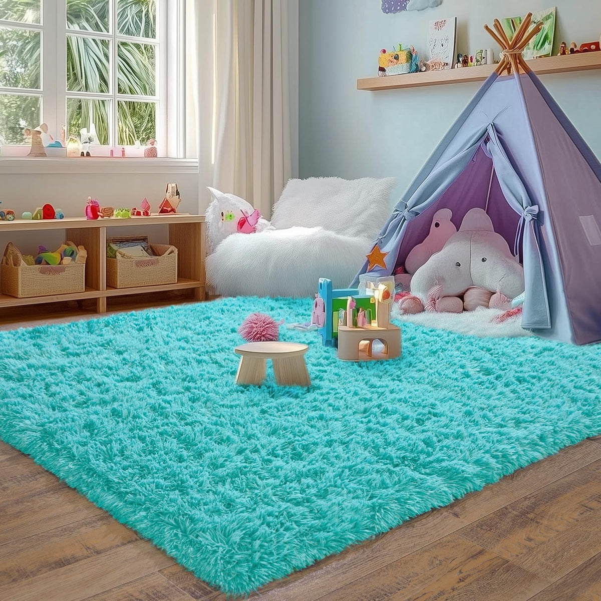 Rezutan Super Soft Fluffy Rug for Living Room Bedroom Large Comfy Modern Shaggy Fuzzy Plush Indoor