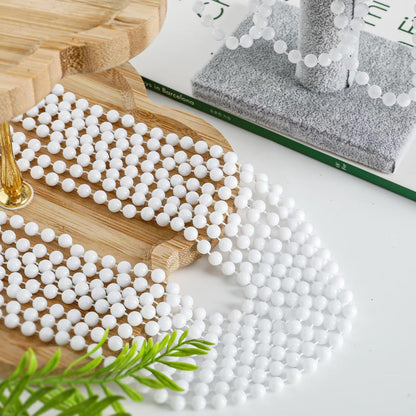 50PCS Bead Necklace, White Mardi Gras Bead Necklace Stuff Party Favors, 33" Mardi Gras Beads