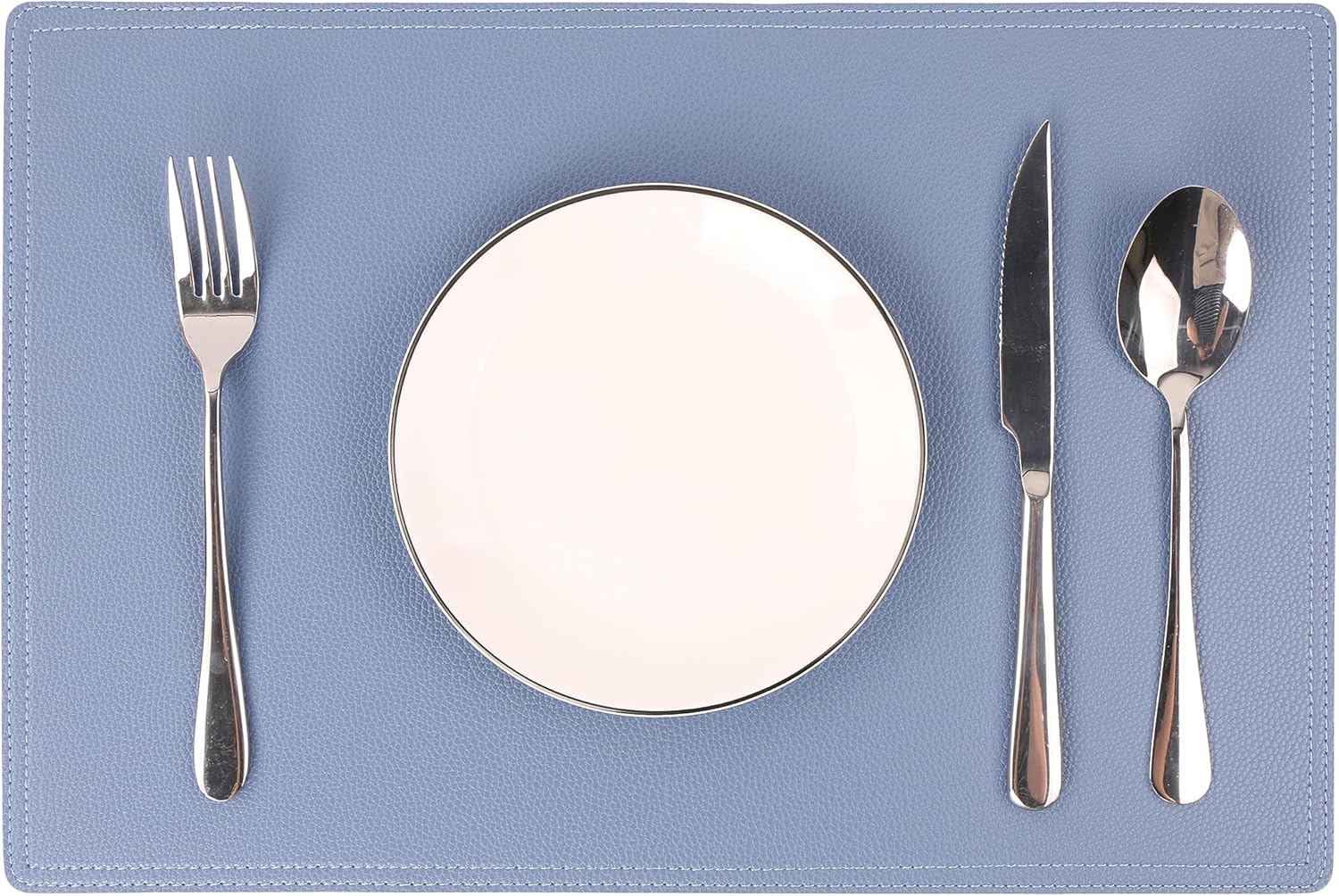 Set of 6 Faux Leather Placemats, PU Table Mats, Waterproof, Stain Resistant, Heat Resistant, Easy