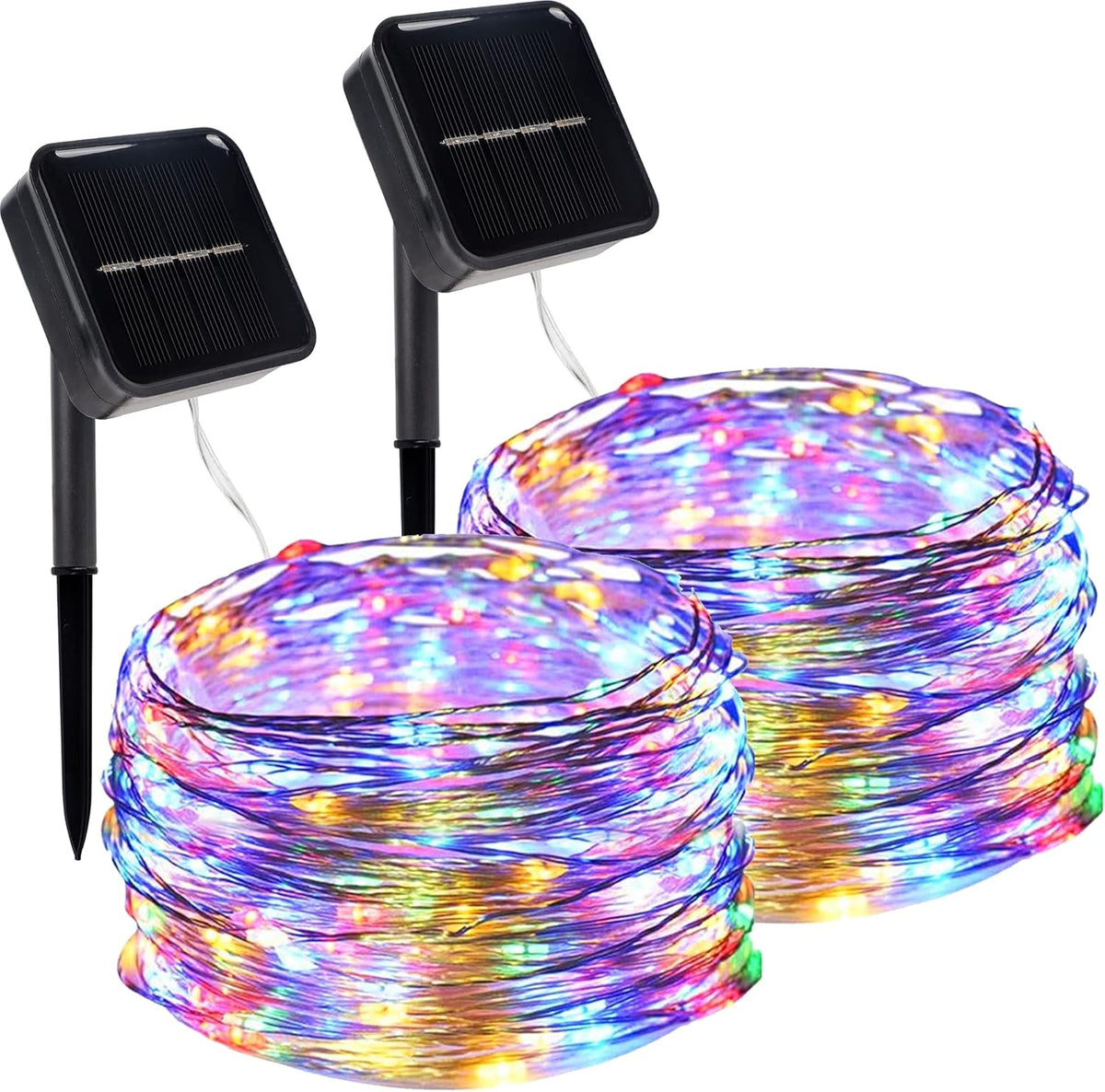 Twinkle Star 2 Pack Solar Christmas Lights Outdoor, Total 80 FT 240 LED Solar Powered Christmas