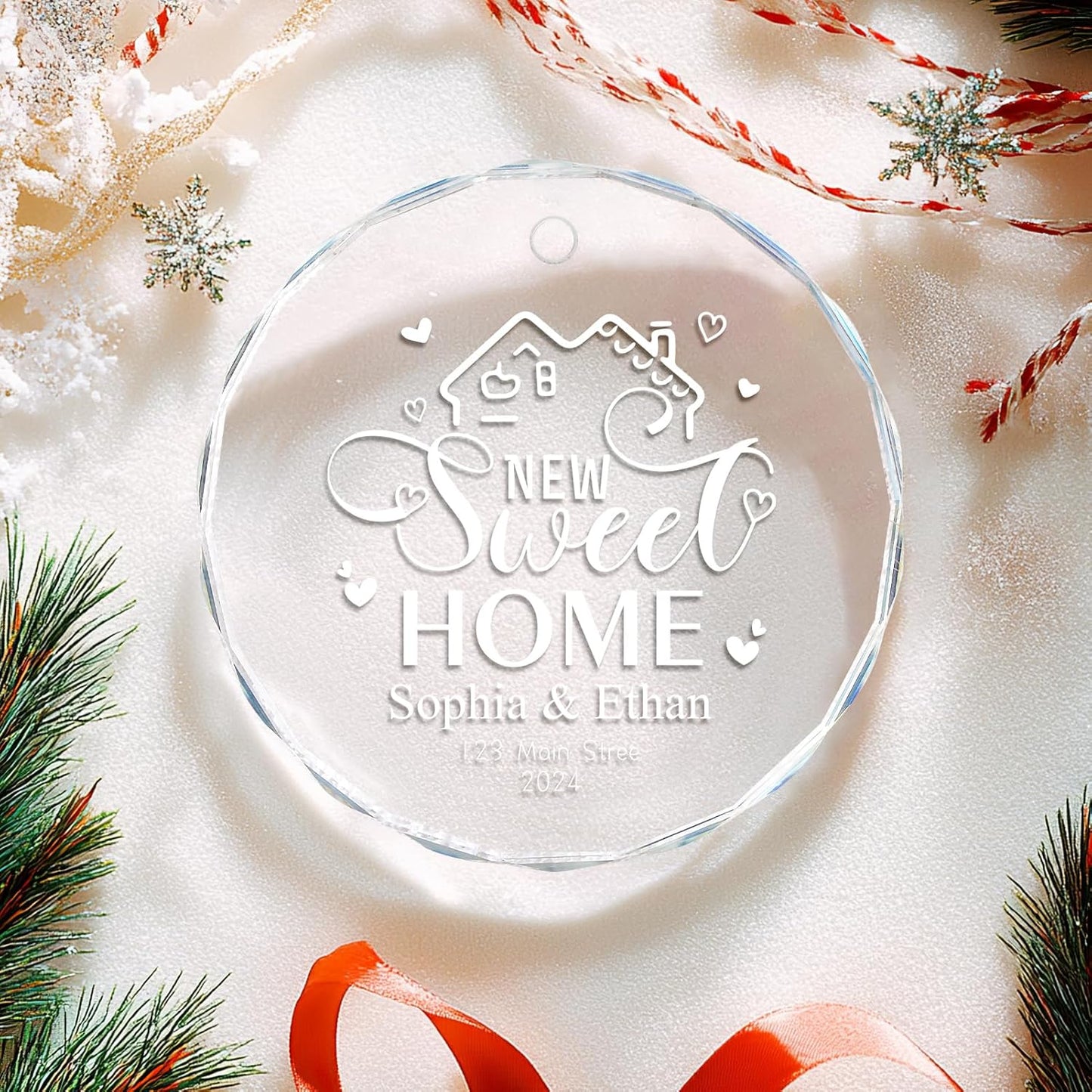New Home Ornament 2025 House Warming Gifts, Personalized Christmas Ornaments, Custom First
