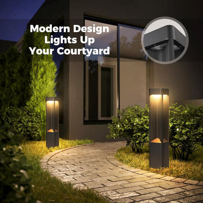3000K Pathway Lights Black Landscape Path Light Outdoor Waterproof Garden Floor Lamp Modern Walkway