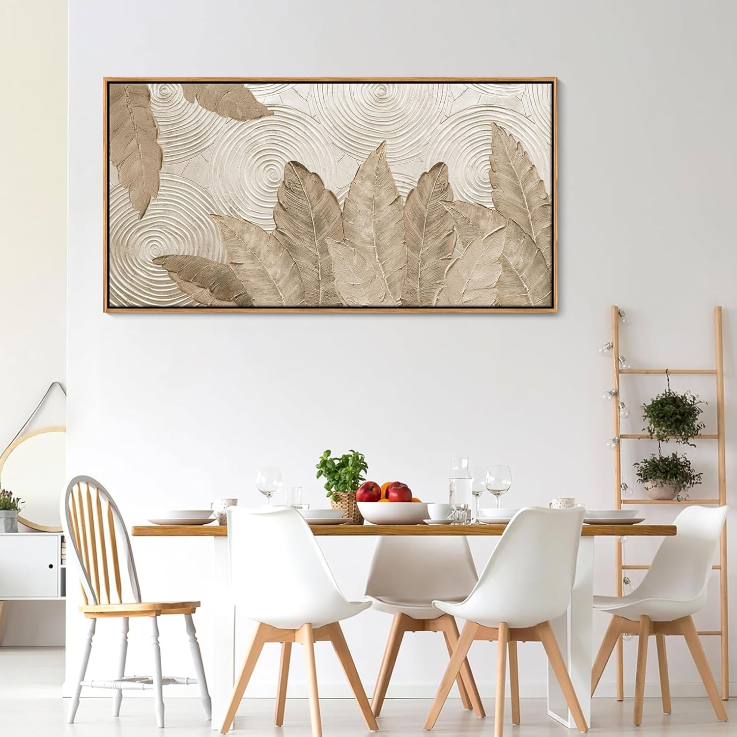 Minimalist & Modern Art for Bedroom Decor Framed Abstract Artwork for Walls Neutral & Contemporary