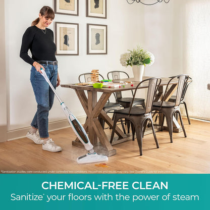 Kenmore SM2060 S200 Series Steam Mop for Floor Cleaning with Easy Scrubber & 2pcs Washable Pads, 2