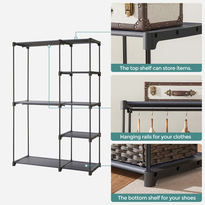 SONGMICS Portable Closet, Freestanding Closet Organizer, Clothes Rack