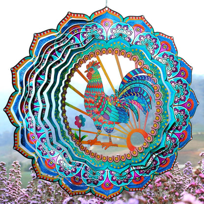 Rooster Wind Spinner for Yard and Garden,12in Wind Spinners Outdoor Rooster Gifts,Chicken Gifts for