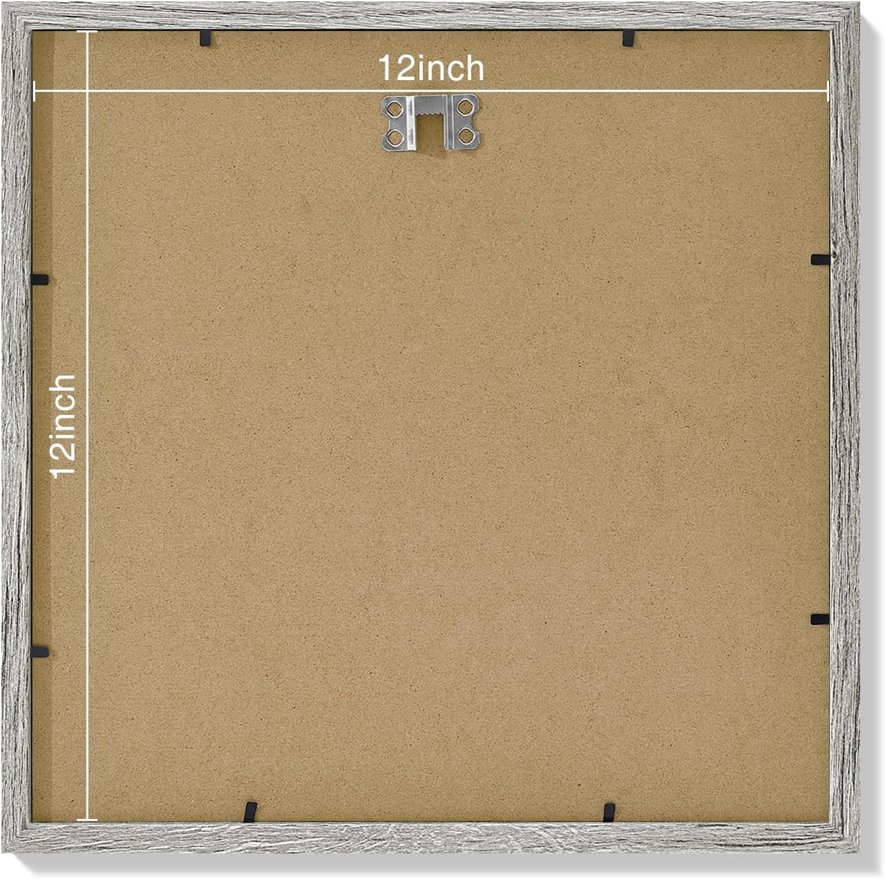 Vittanly 12x12 Picture Frames Set of 9, Shatter Resistant Plexiglass, Display 8x8 Pictures with Mat