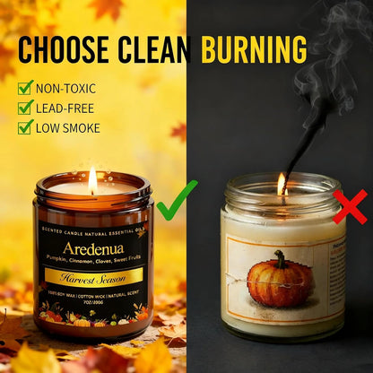 Harvest Season Candle - Fall Harvest Candle | Autumn Scented Candle - 7oz Soy Candles for Home