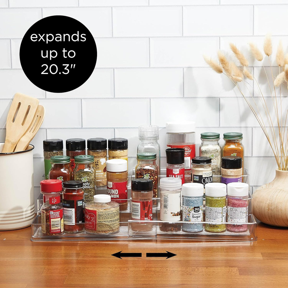 SIMPLEMADE 3-Tier Spice Rack Organizer - Versatile Storage Shelf for Kitchen, Bathroom, Bedroom &