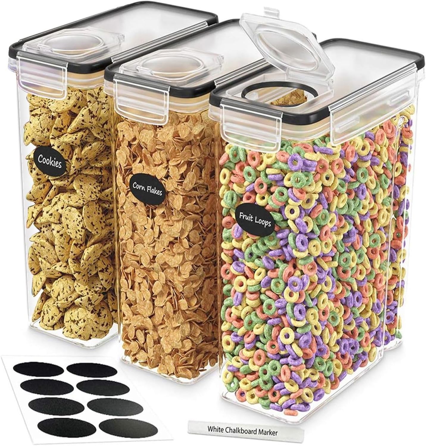 Cereal Containers Storage 3 Pack 135 fl. oz Cereal Dispenser Countertop, Airtight Food Storage