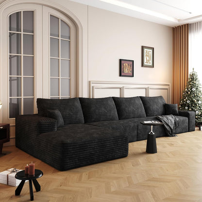 136" Sectional Couches for Living Room Modern Modular Sofa with L-Shape Couchs Upholstered Boneless