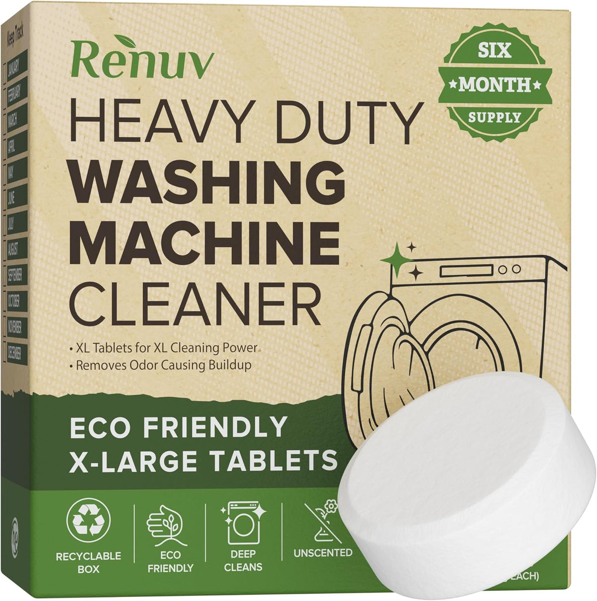 Dishwasher Cleaner + Washing Machine Cleaner Bundle - Heavy Duty Appliance Deep Cleaning, Descaling