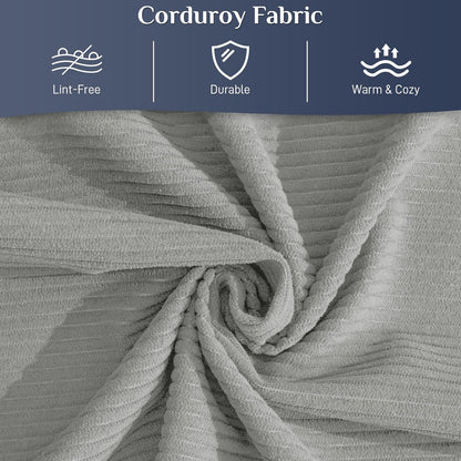 Convertible Sleeper Sofa Bed with Pillow, 4-in-1 Corduroy Folding Mattress Couch with Fixed-Shape