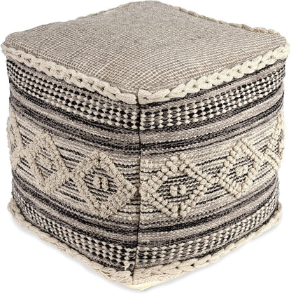 REDEARTH · Tufted Pouf Ottoman with Filler Textured Storage Cube Bean Bag Pouffe Footrest for