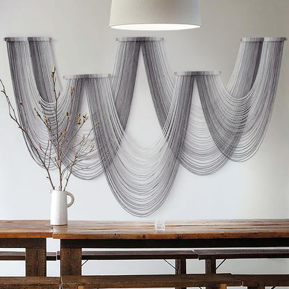 IOWER Large Macrame Wall Hanging Boho Wall Art Handmade Home Decor Dip-Dyed Macrame Wall Decor Wall