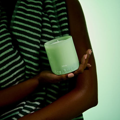 Boy Smells Mint Candle - 8.5 oz Fancy Candle with Ginger, Wild Mint, and Cedarwood- Up to 50-Hour