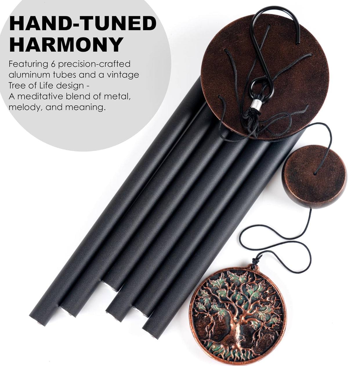 Vanquer Large Wind Chimes for Outside Deep Tone - 34'' Wind Chimes Outdoor Clearance, Tree of Life