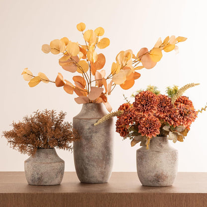 Mitt&Ditt Ceramic Flower Vase, 12.5 inch Tall Off-White Vase, Large Decorative Terracotta Vases