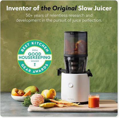 Hurom H320 Cold Press Juicer Machine, Easy to Clean Masticating Slow Juicer, Coarse Strainers