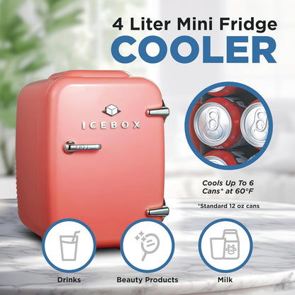 IBMF4BLS Fridge for Bedroom, Skincare, Portable Cooler & Warmer for Makeup, for Office & Home